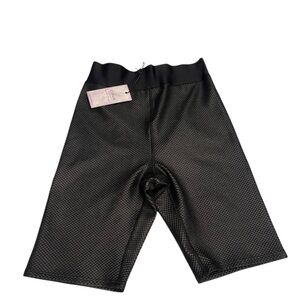 ONA by Yoon Chung Shorts Womens Spandex Bike Stretch Black Textured M NWT